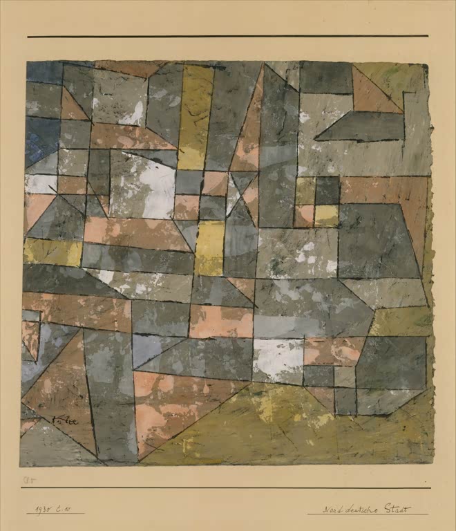 Kunstdruck „Norddeutsche Stadt“ von Paul Klee, handgefertigt in Deutschland