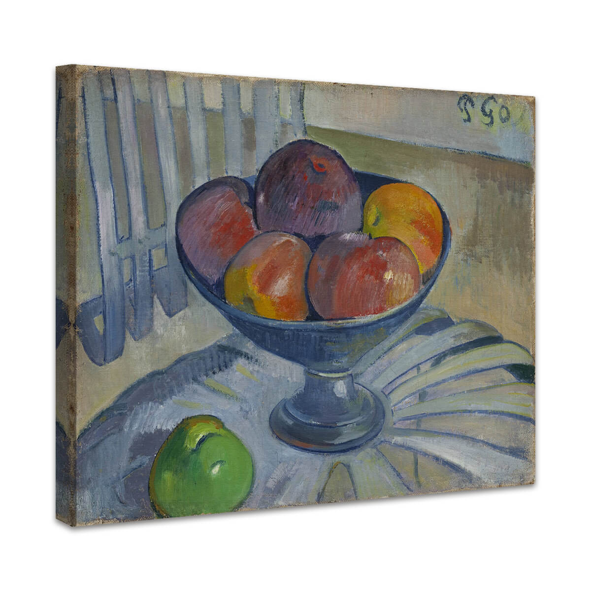 Obstschale auf einem Gartenstuhl | Paul Gauguin