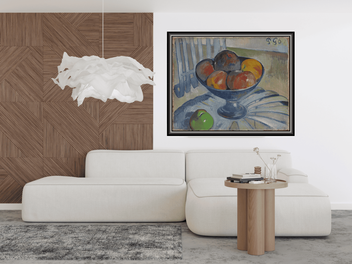 Obstschale auf einem Gartenstuhl | Paul Gauguin