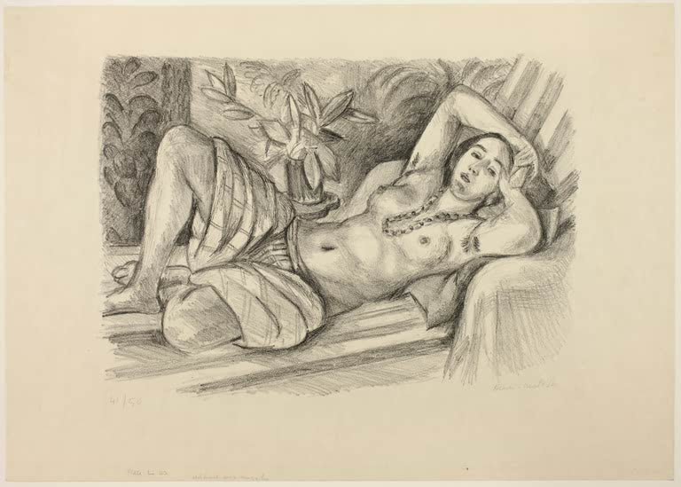 Kunstdruck „Odaliske mit Magnolie“ von Henri Matisse, handgefertigt in Deutschland