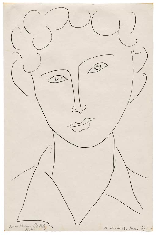 Kunstdruck „Ohne Titel“ von Henri Matisse mit einer ausdrucksstarken und farbenfrohen Komposition