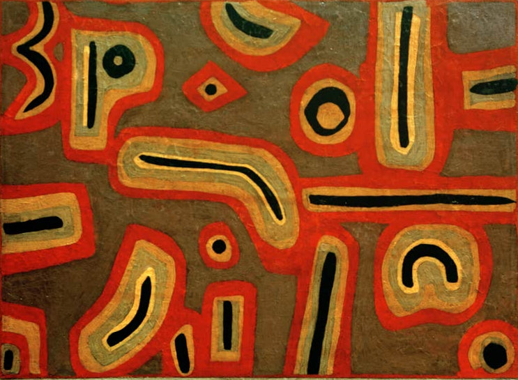 Kunstdruck „Ohne Titel (Komposition in Rot,...)“ von Paul Klee, handgefertigt in Deutschland