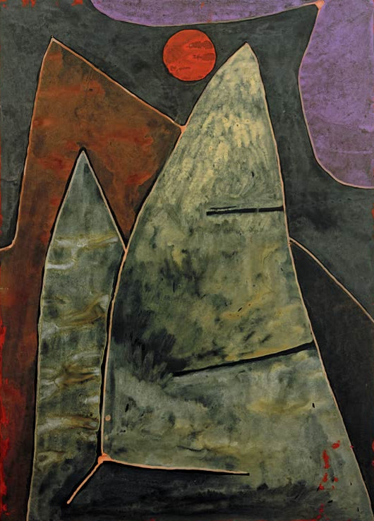Kunstdruck „Ohne Titel (Vollmond im Gebirge)“ von Paul Klee, handgefertigt in Deutschland