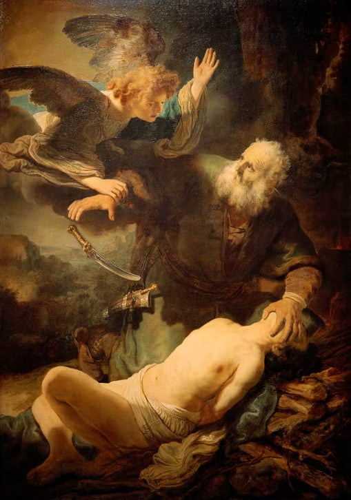 Kunstdruck Opferung Isaaks von Rembrandt van Rijn