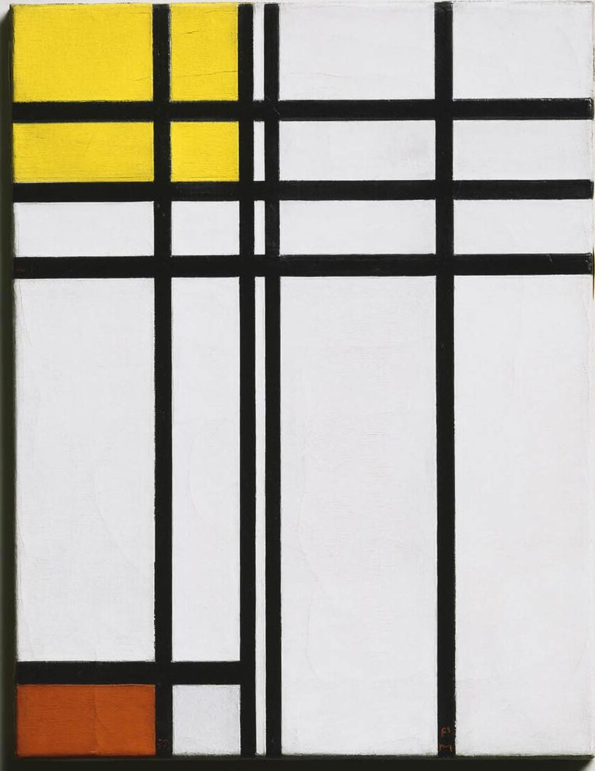 Opposition von Linien, Rot und Gelb | Piet Mondrian