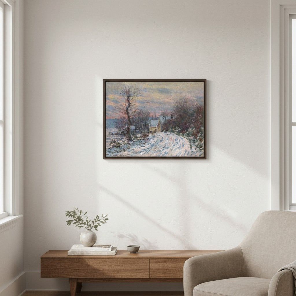 Ortseingang von Giverny im Winter | Claude Monet
