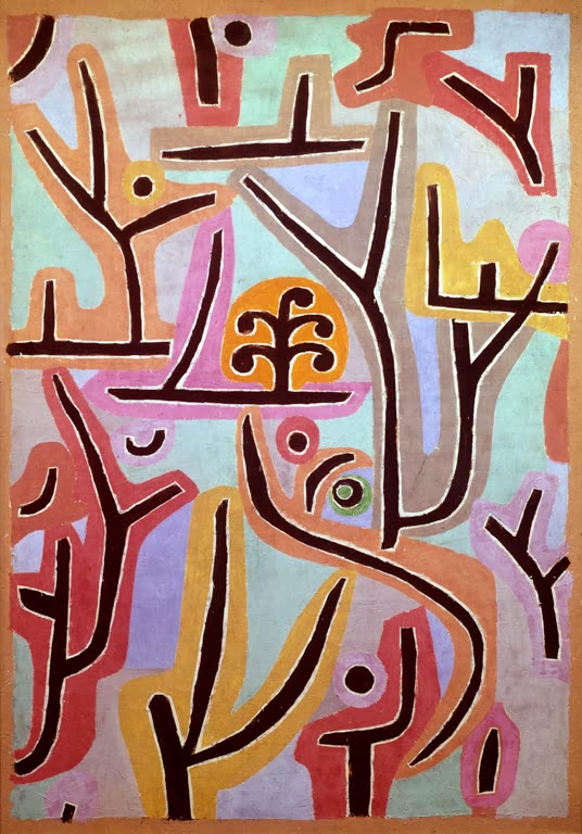 Kunstdruck „Park bei Lu II“ von Paul Klee, handgefertigt in Deutschland