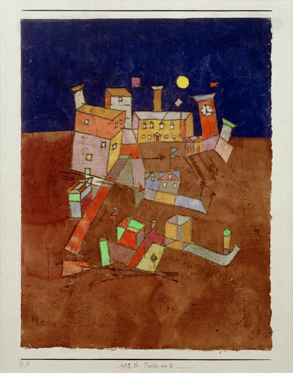 Kunstdruck „Partie aus G.“ von Paul Klee, handgefertigt in Deutschland
