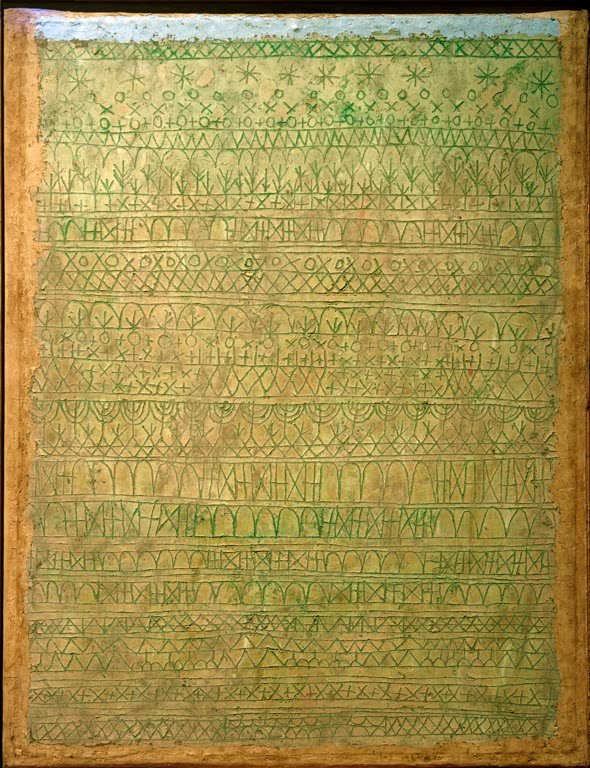 Kunstdruck des Gemäldes Pastorale (Rhythmen) von Paul Klee, handgefertigt in Deutschland als hochwertiger Kunstdruck.