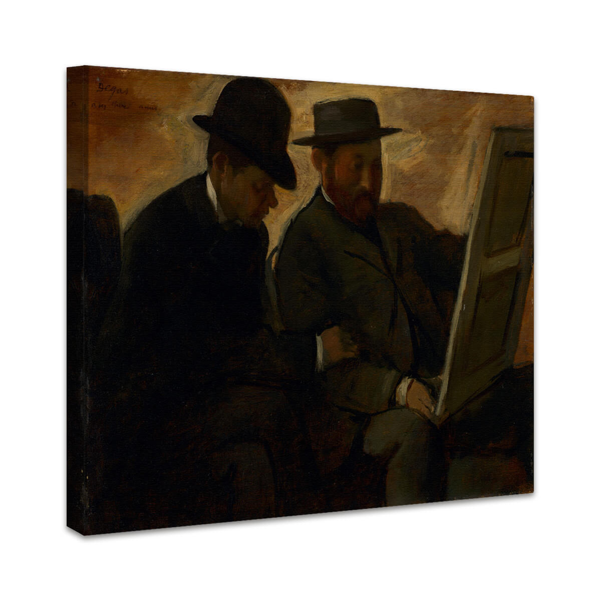 Paul Lafond und Alphonse Cherfils betrachten ein Gemälde | Edgar Degas