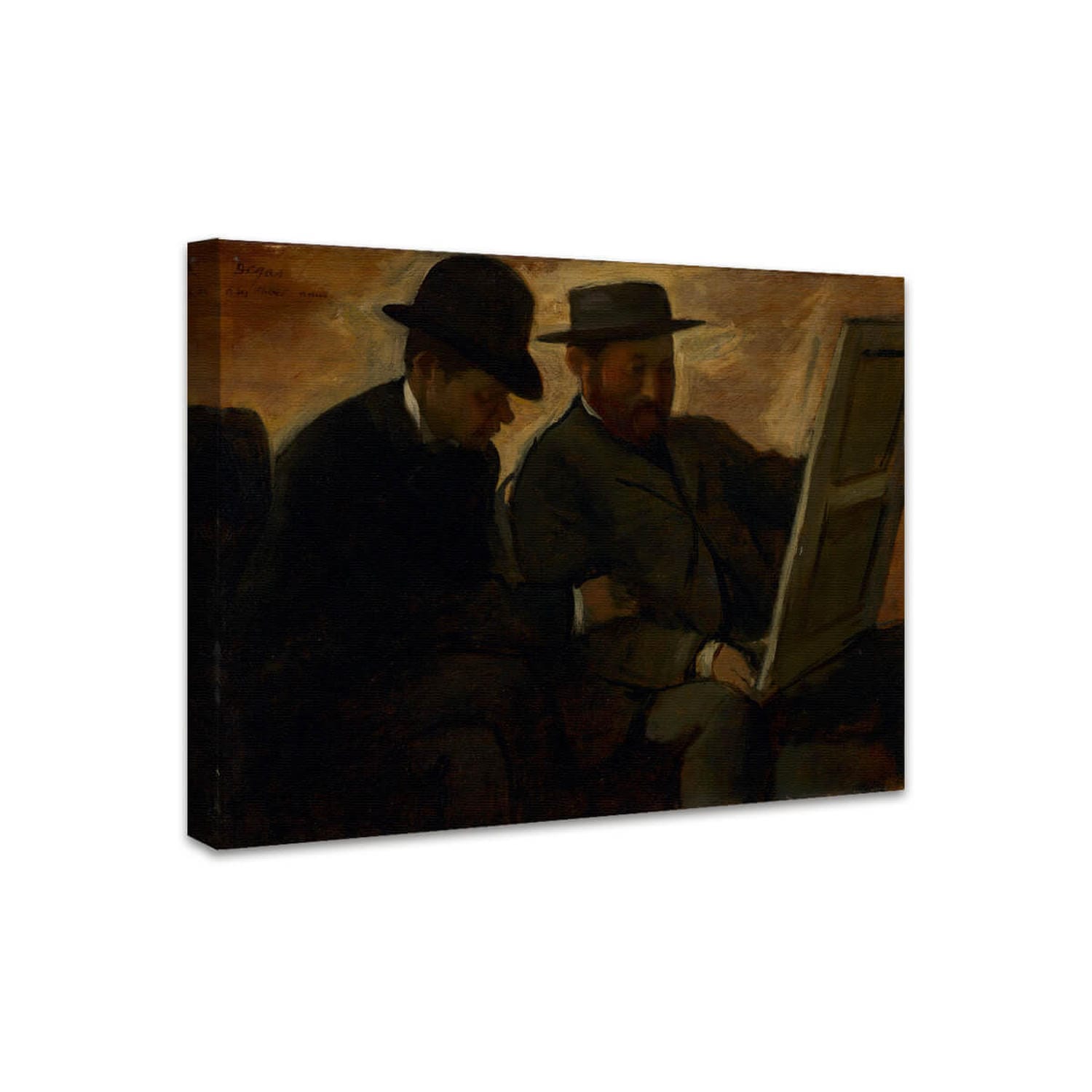 Paul Lafond und Alphonse Cherfils betrachten ein Gemälde | Edgar Degas
