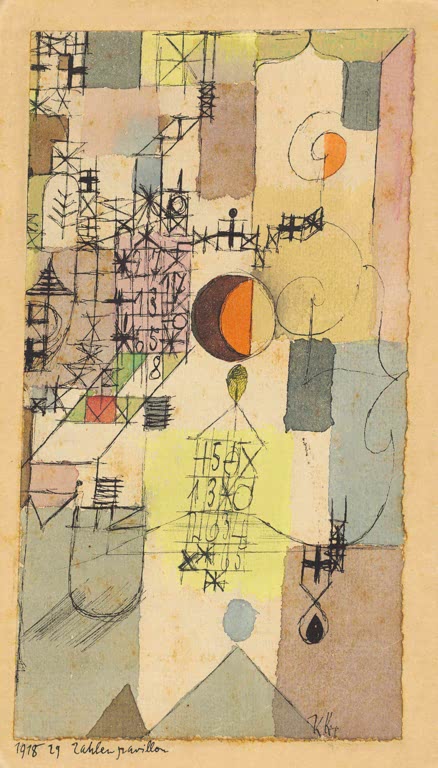Kunstdruck „Pavillon der Zahlen“ von Paul Klee