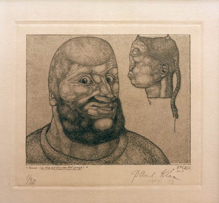 Kunstdruck „Perseus. (Der Witz hat über das Leid gesiegt)“ von Paul Klee, handgefertigt in Deutschland