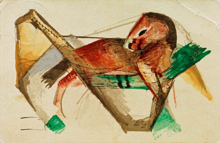 Kunstdruck des Gemäldes „Pferdchen in Kaltrosa“ von August Macke und Franz Marc. Hochwertig in Deutschland von Hand gefertigt, erhältlich als Poster oder Leinwand und optional gerahmt.