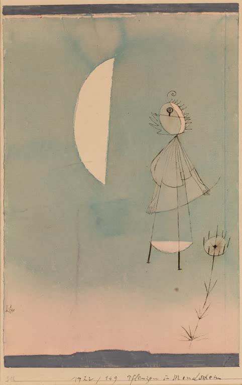 Kunstdruck „Pflanzen im Mondlicht“ von Paul Klee, handgefertigt in Deutschland