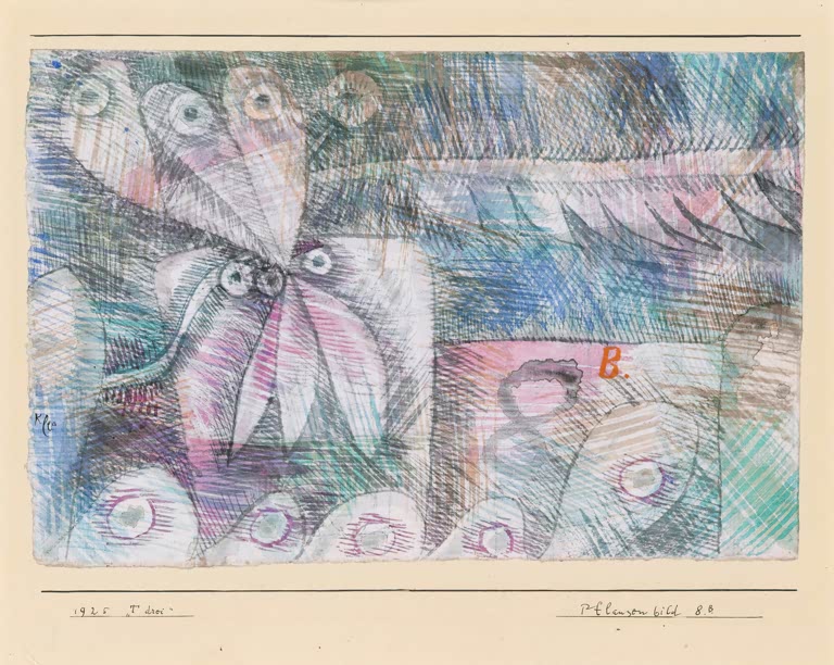 Pflanzenbild 8.B. Paul Klee Kunstdruck