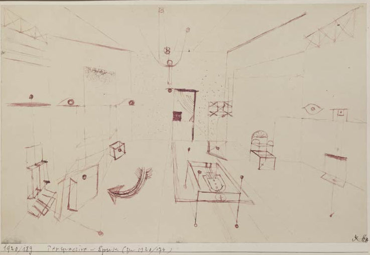 Kunstdruck „Phantom Perspektive“ von Paul Klee, handgefertigt in Deutschland