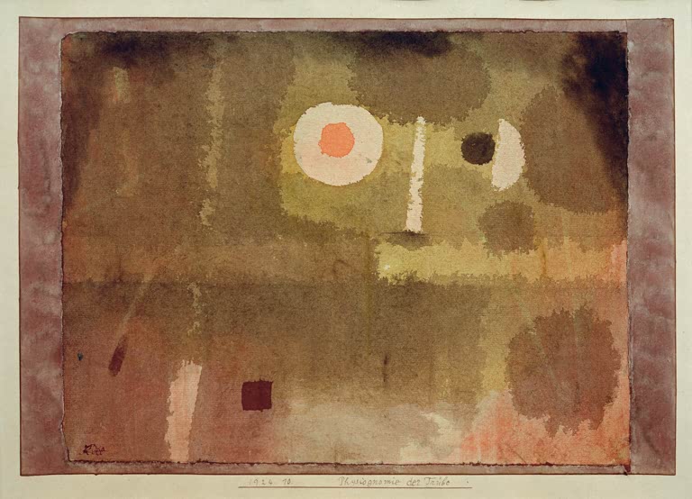 Kunstdruck „Physiognomie der Trübe“ von Paul Klee