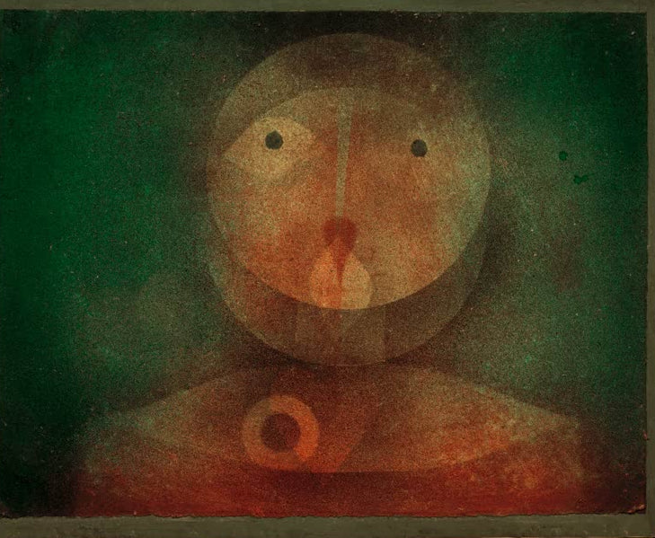 Kunstdruck „Pierrot Lunaire“ von Paul Klee mit abstrakter Darstellung der Figur des Pierrot

