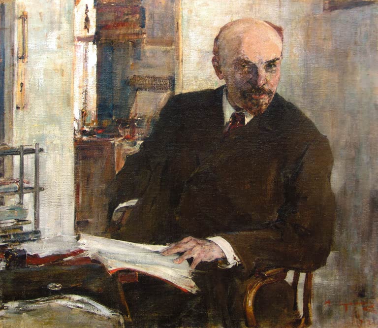 Kunstdruck Porträt W. I. Lenins von Nikolai Iwanowitsch Feschin