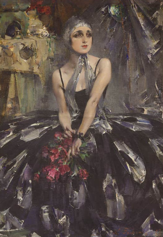 Kunstdruck Porträt der Ballerina Vera Fokina von Nikolai Iwanowitsch Feschin