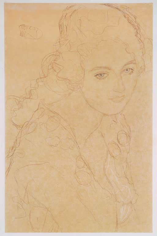 Kunstdruck des Gemäldes „Porträt der Ria Munk III“ von Gustav Klimt – hochwertige Reproduktion des eleganten Jugendstil-Porträts.