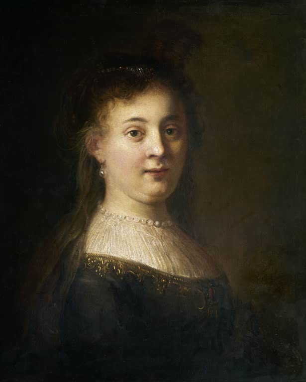 Kunstdruck „Porträt der Saskia van Uylenborch“ von Rembrandt van Rijn