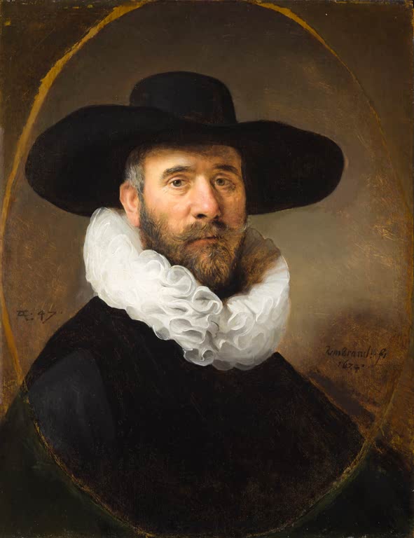 Kunstdruck „Porträt des Dirck Jansz. Pesser“ von Rembrandt van Rijn