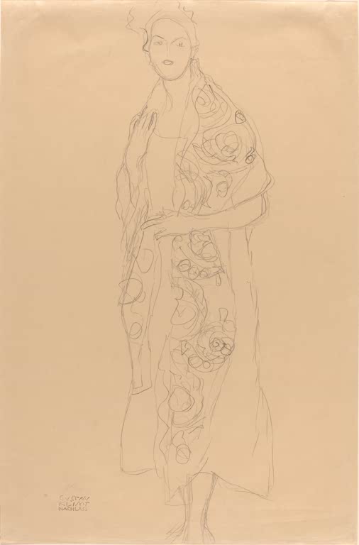Kunstdruck von „Porträt einer Frau“ von Gustav Klimt mit eleganter Porträtdarstellung und charakteristischer Farbgestaltung. In Deutschland von Hand gefertigt, als Leinwand oder Poster erhältlich.