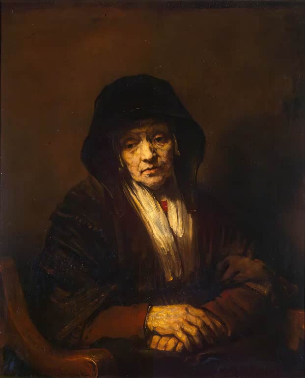 Kunstdruck „Porträt einer alten Frau“ von Rembrandt van Rijn