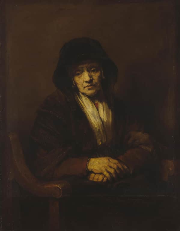 Kunstdruck „Porträt einer alten Frau“ von Rembrandt van Rijn

