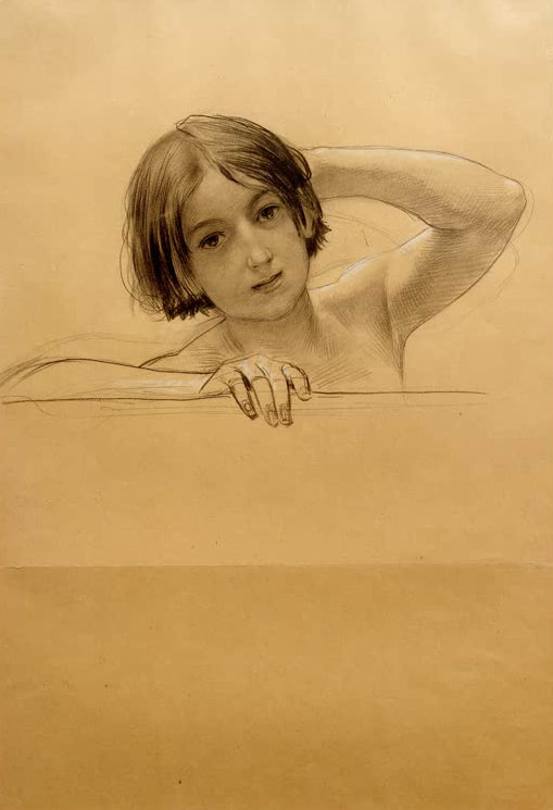 Kunstdruck des Gemäldes „Porträt eines Kindes“ von Gustav Klimt – hochwertige Reproduktion eines einfühlsamen Kinderporträts im Jugendstil.