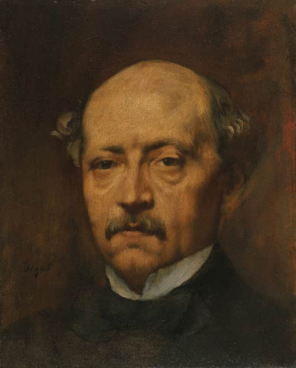 Kunstdruck des Gemäldes Porträt eines Mannes von Edgar Degas mit dem Porträt eines Mannes.