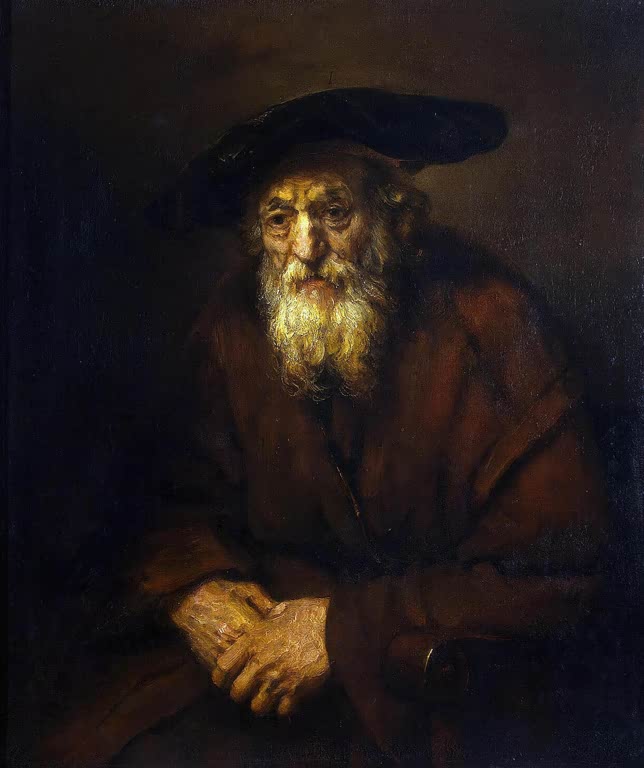 Kunstdruck „Porträt eines alten Juden“ von Rembrandt van Rijn