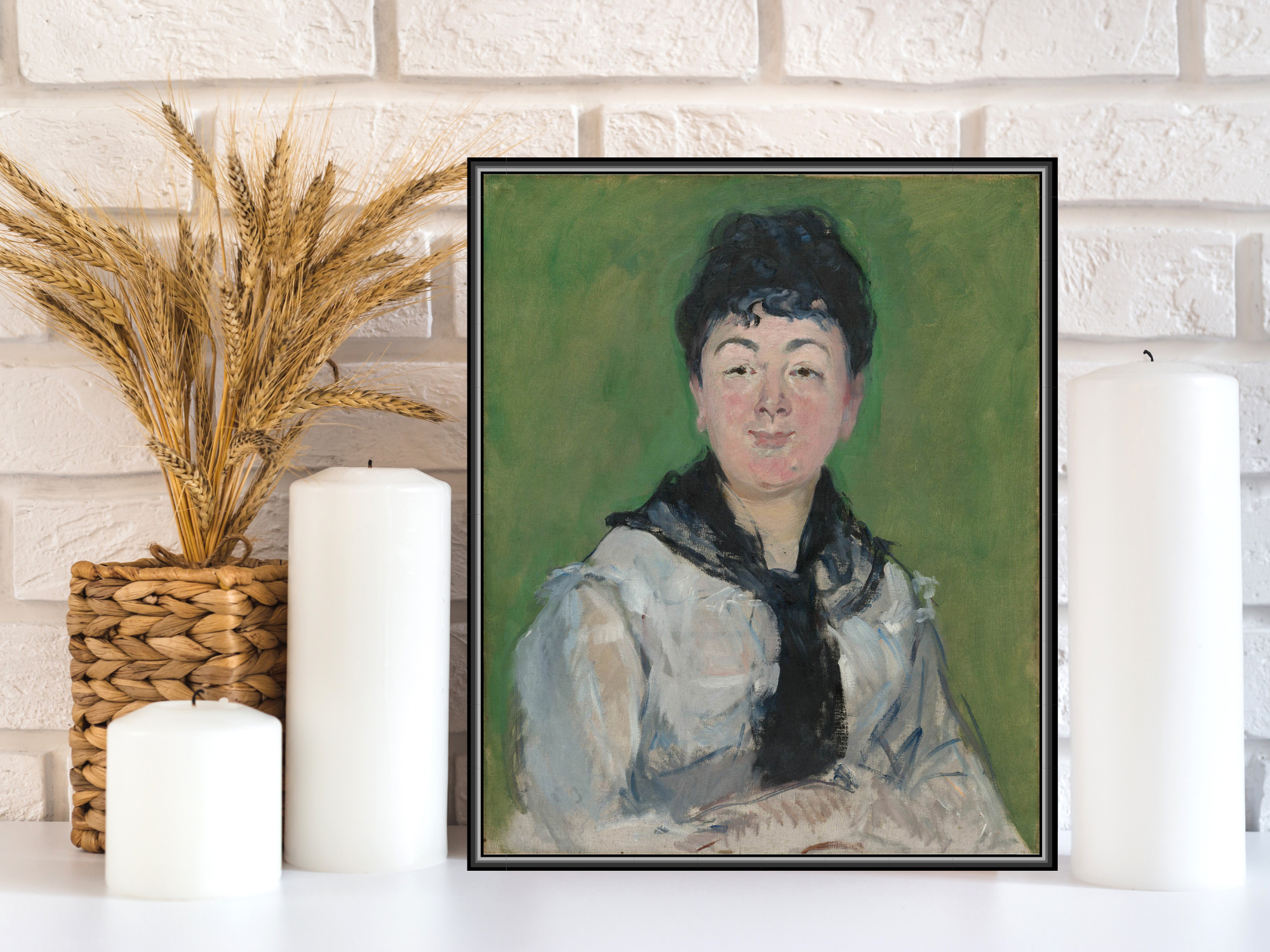 Porträt einer Frau mit schwarzem Fichu | Édouard Manet