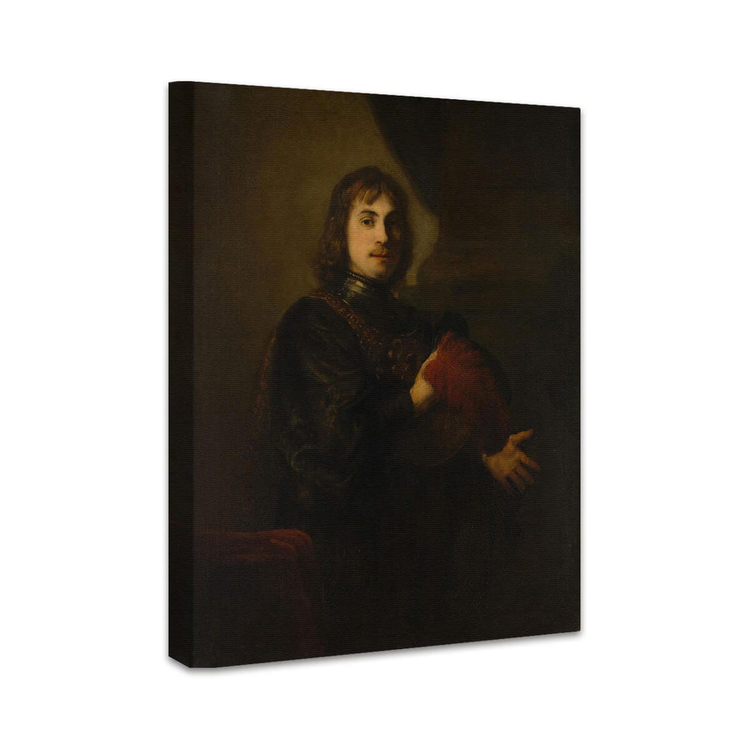 Porträt eines Mannes mit Brustpanzer und Federhut | Rembrandt van Rijn