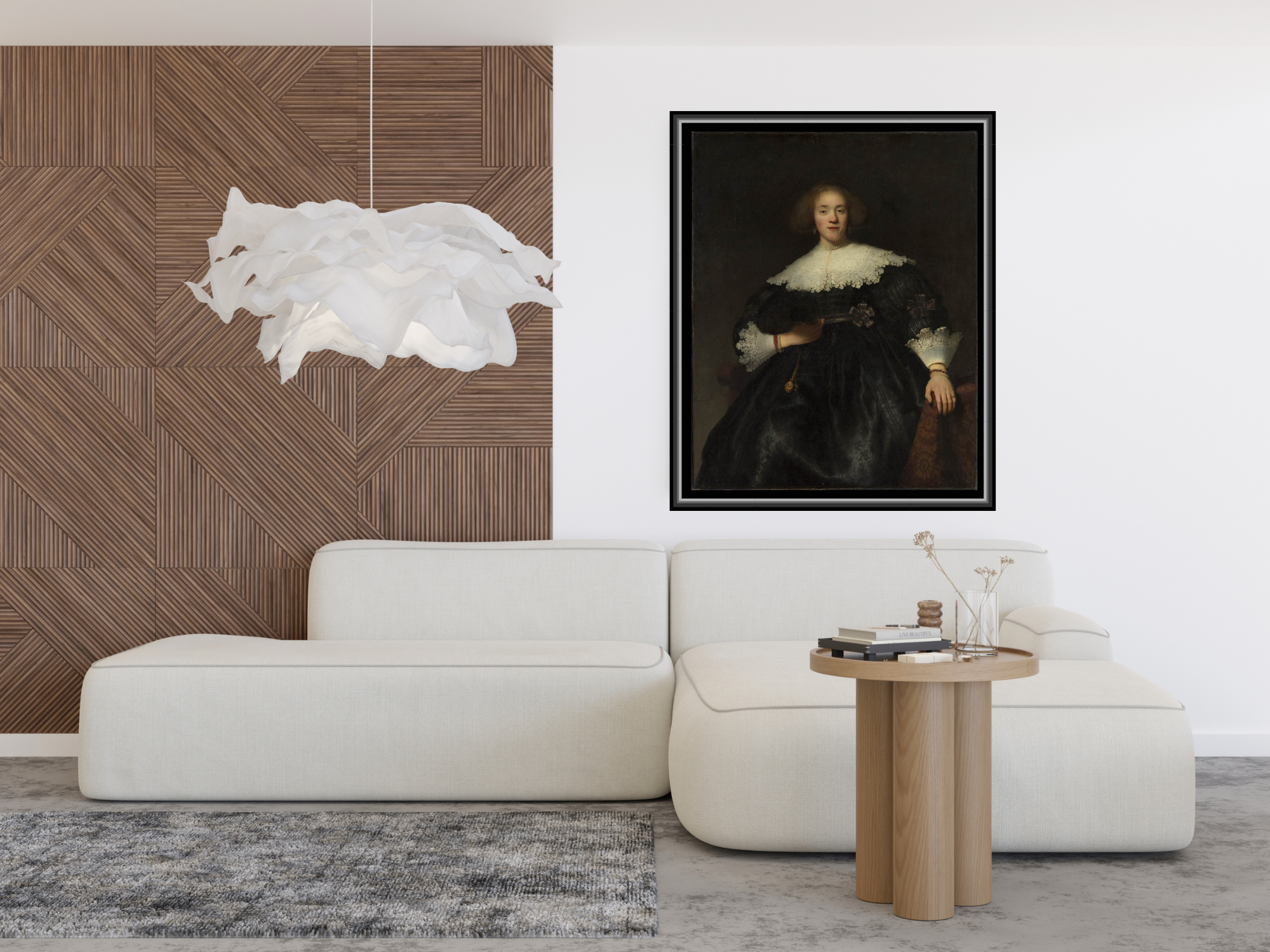 Porträt einer jungen Frau mit Fächer | Rembrandt van Rijn