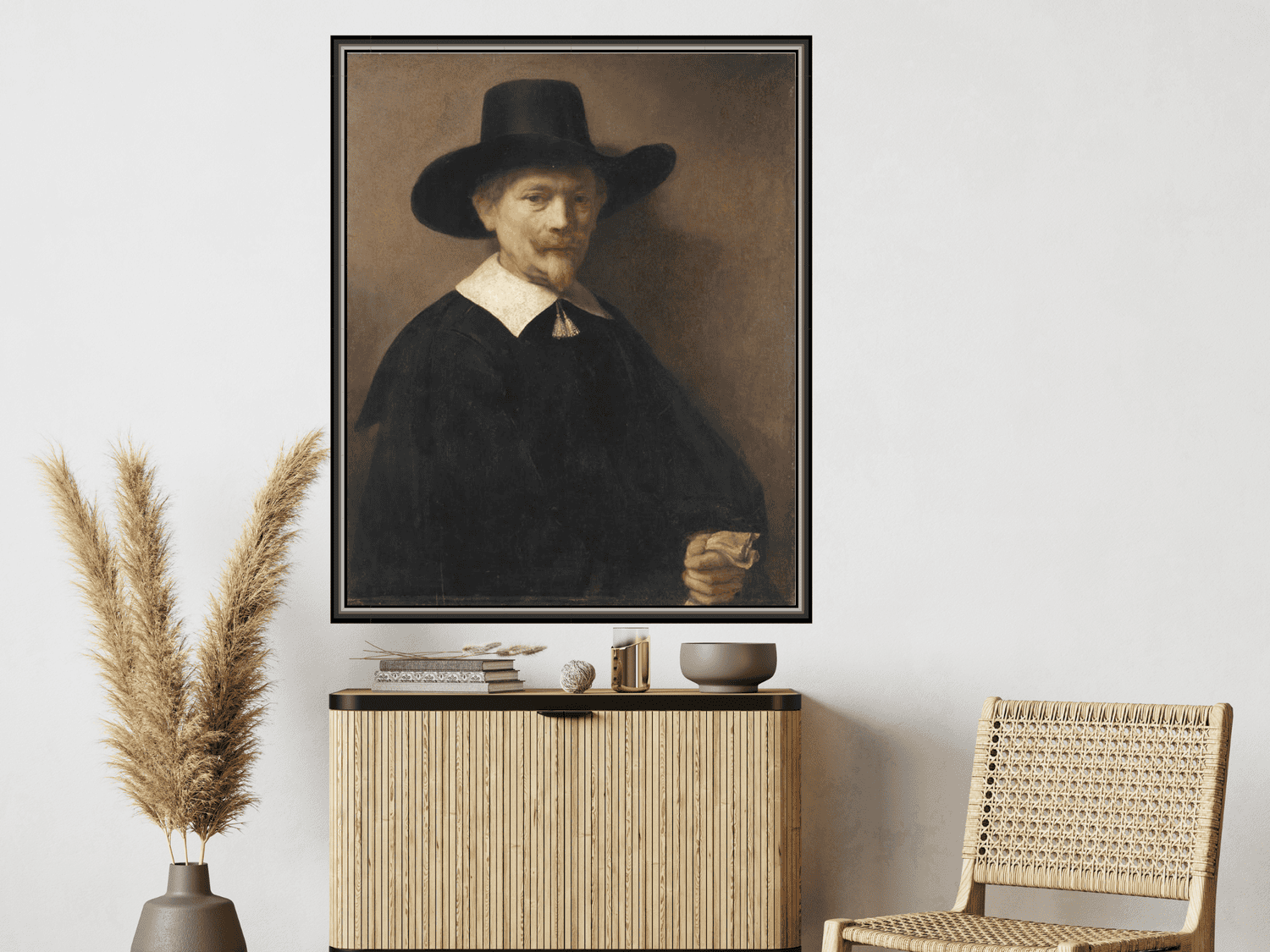 Porträt eines Mannes mit Handschuhen | Rembrandt van Rijn