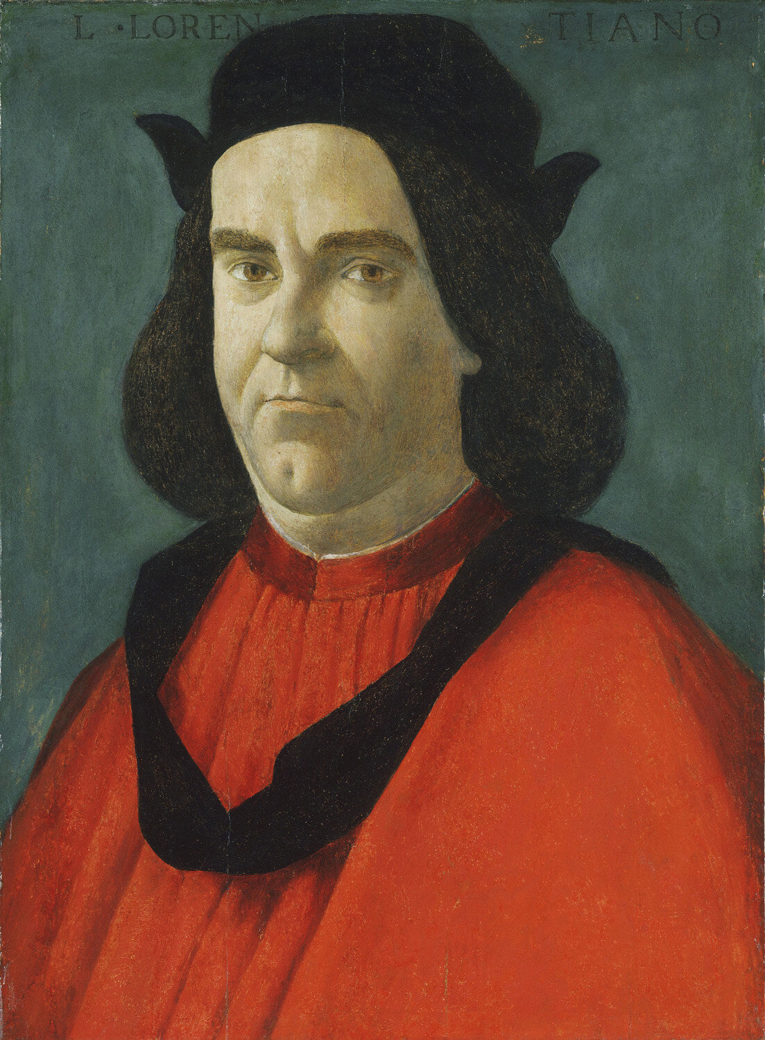 Porträt von Lorenzo de' Lorenzi von Sandro Botticelli – Renaissance-Gemälde eines jungen Mannes mit feinen Gesichtszügen und elegantem Ausdruck.