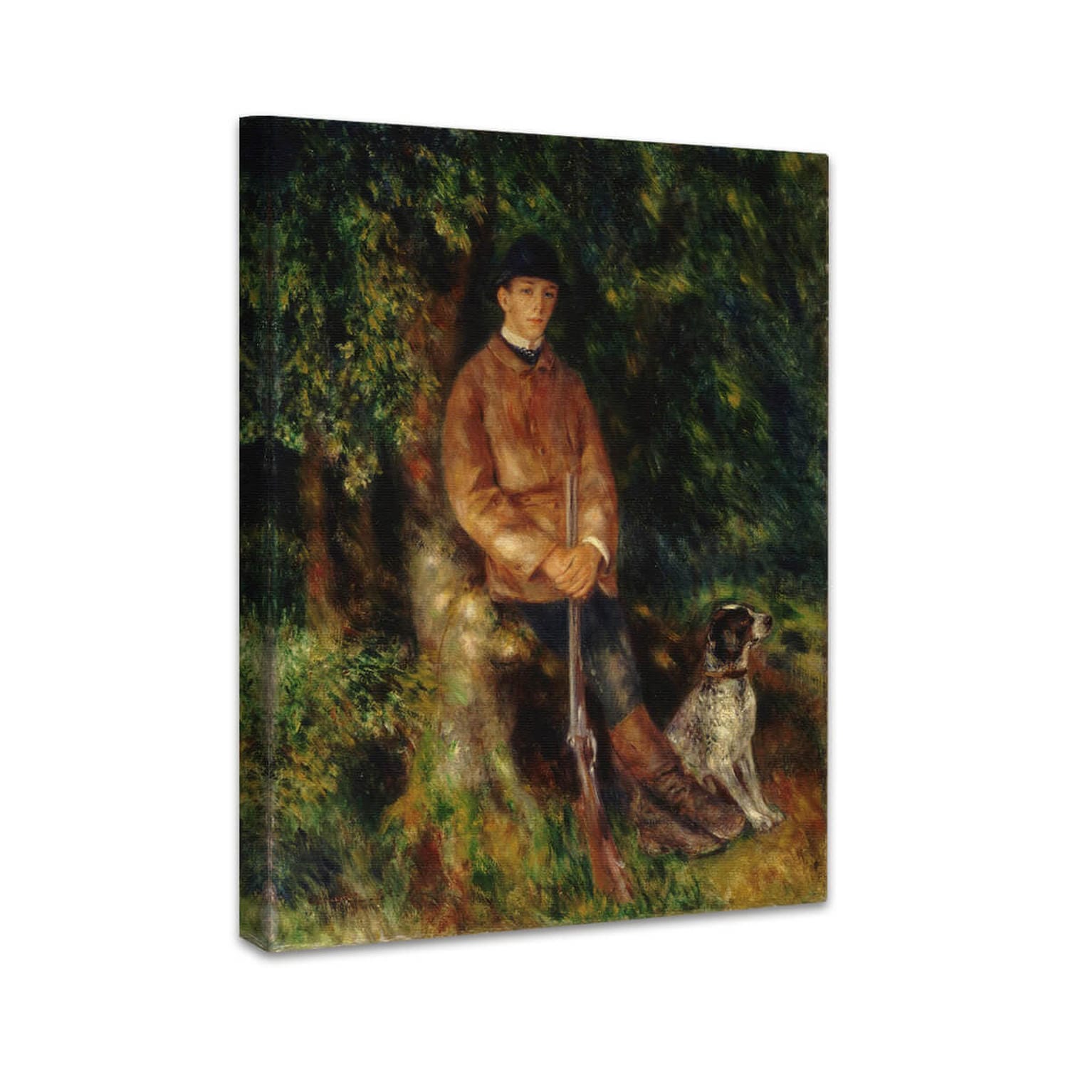 Portrait von Alfred Bérard mit seinem Hund | Pierre-Auguste Renoir