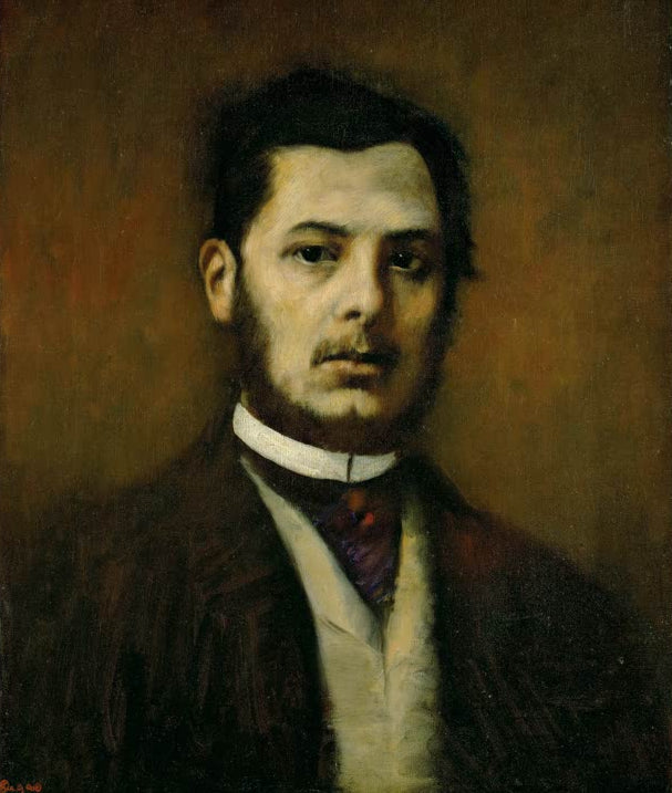 Kunstdruck des Gemäldes Portrait d'homme von Edgar Degas mit der Darstellung eines männlichen Porträts.