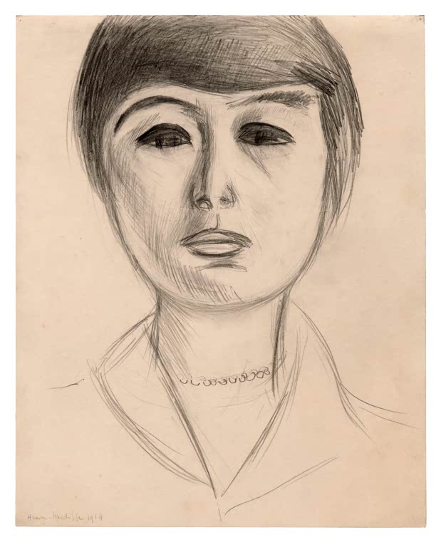 Kunstdruck „Porträt einer jungen Frau (Elsa Glaser)“ von Henri Matisse, handgefertigt in Deutschland