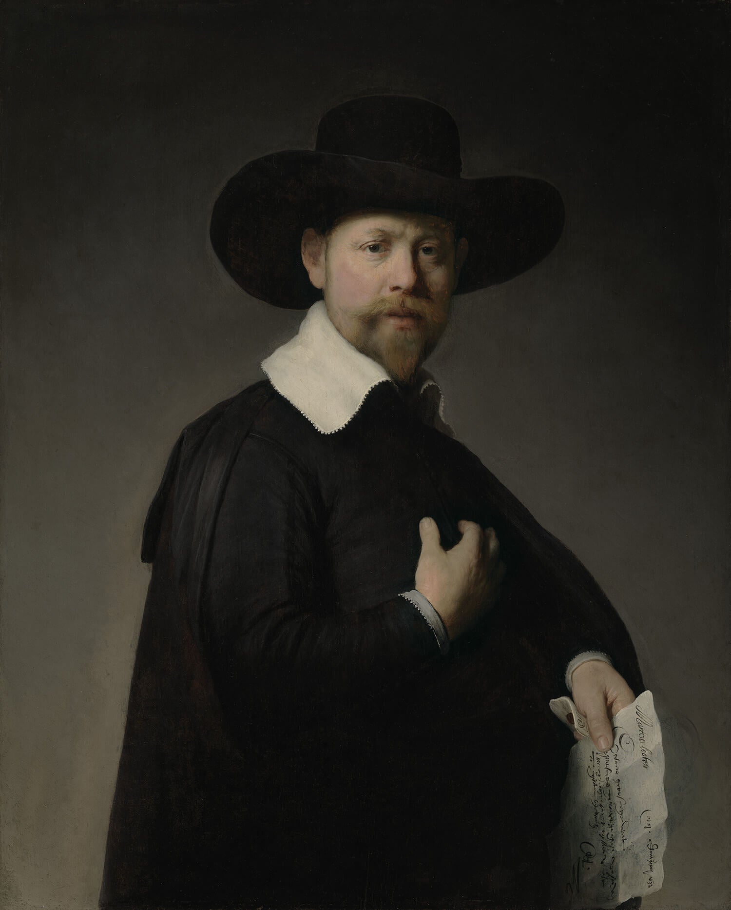 Das „Porträt von Marten Looten“ von Rembrandt van Rijn zeigt den wohlhabenden Amsterdamer Kaufmann Marten Looten in einer beeindruckenden, lebensnahen Darstellung. Mit meisterhafter Lichtführung und feinen Details fängt Rembrandt die Persönlichkeit des Porträtierten ein und verleiht dem Bild eine tiefgründige, realistische Ausstrahlung.