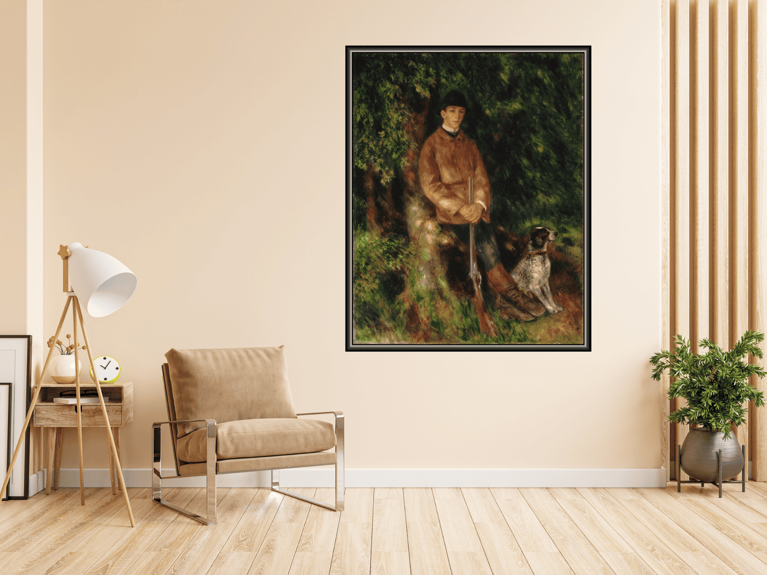 Portrait von Alfred Bérard mit seinem Hund | Pierre-Auguste Renoir
