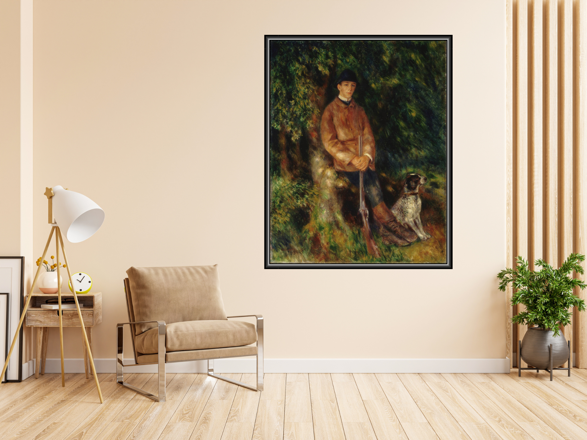 Portrait von Alfred Bérard mit seinem Hund | Pierre-Auguste Renoir