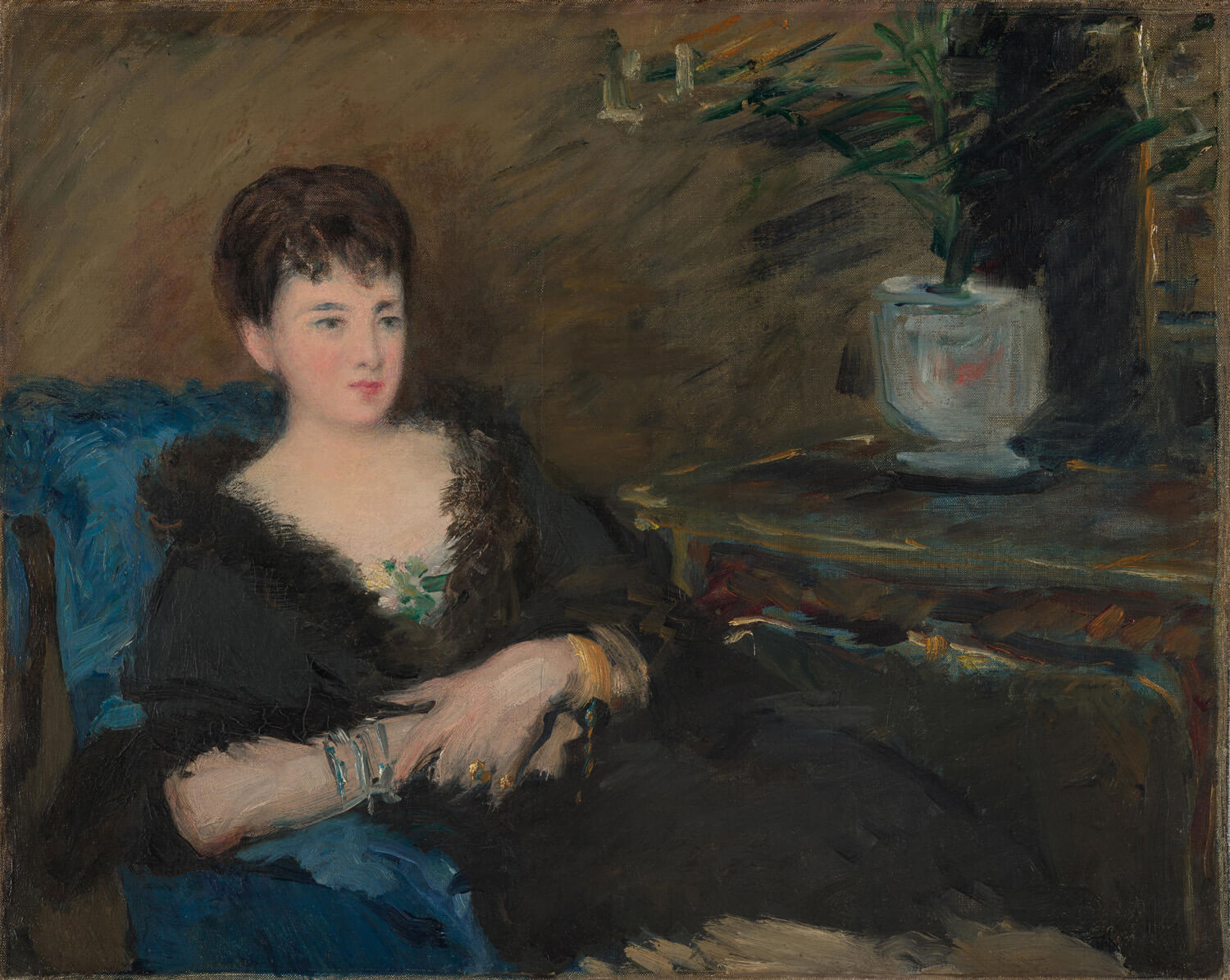 Das Gemälde Portrait von Isabelle Lemonnier von Édouard Manet zeigt die Schauspielerin Isabelle Lemonnier in eleganter Haltung. Mit feiner Detailarbeit und einem geschickten Umgang mit Licht fängt Manet ihre ruhige, dennoch ausdrucksstarke Präsenz perfekt ein.