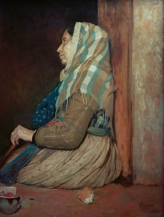 Kunstdruck von „Römische Bettlerin“ von Edgar Degas, handgefertigt in Deutschland als Leinwand oder Poster erhältlich