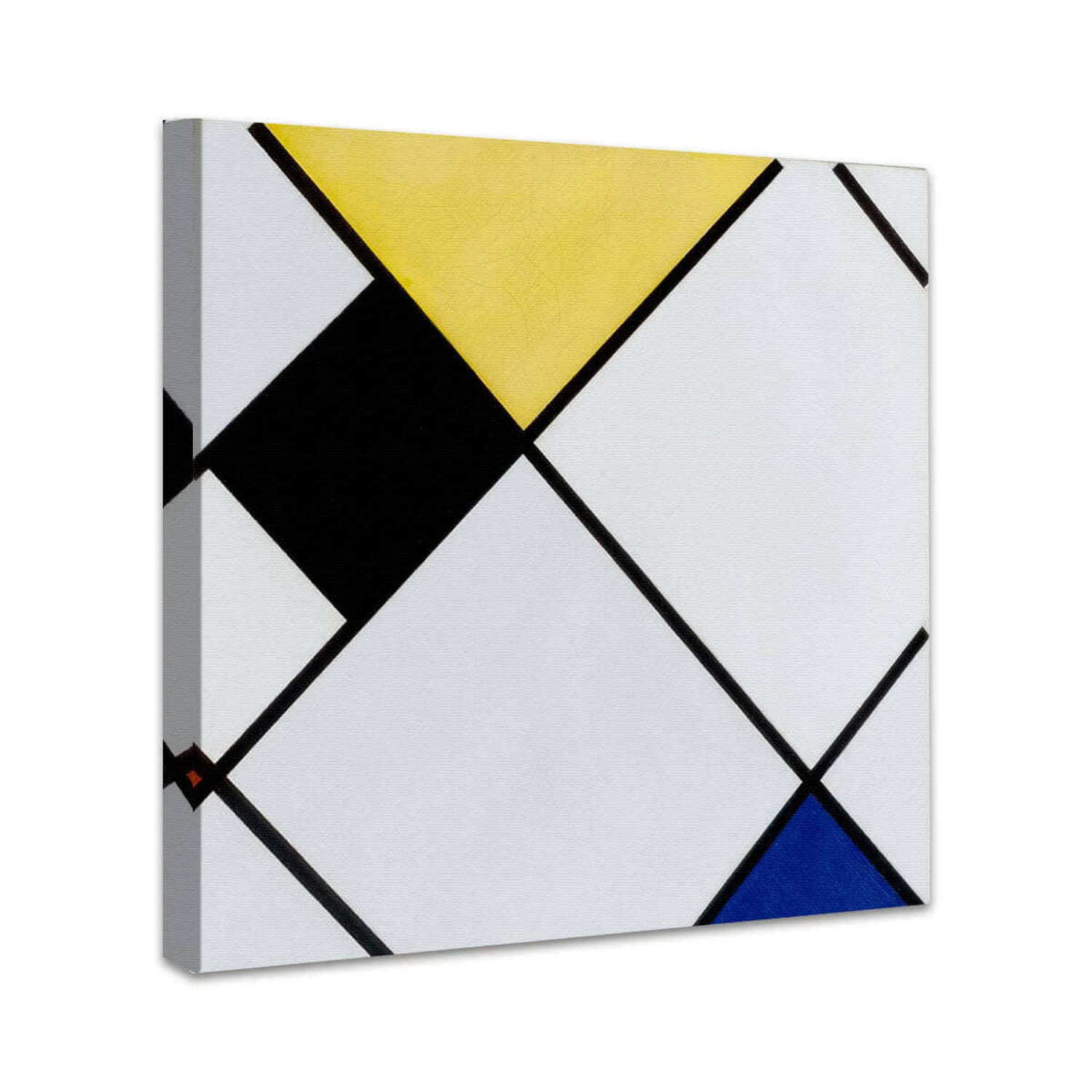 Rautenkomposition mit Gelb, Schwarz, Blau, Rot und Grau | Piet Mondrian