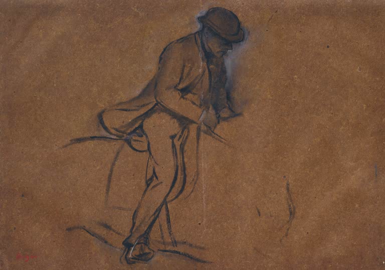 Kunstdruck des Gemäldes Reiter von Edgar Degas mit einem oder mehreren Reitern auf Pferden in einer Szene aus dem Pferdesport.