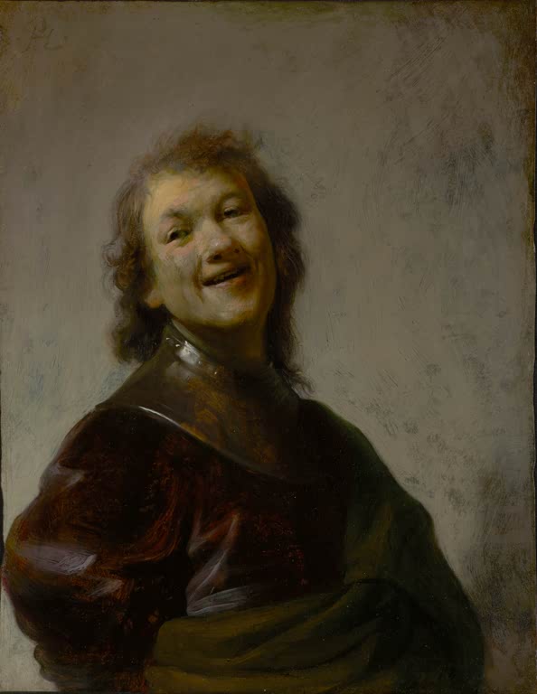 Kunstdruck „Rembrandt lacht“ von Rembrandt van Rijn